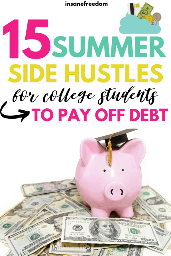 Read this ultimate list of summer side hustle ideas to get started with paying off your student loans and debts!