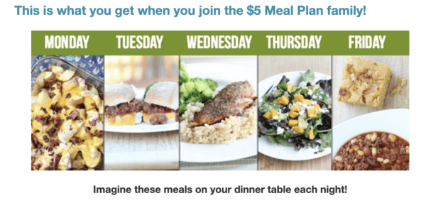 $5 meal plan to save money and time for moms