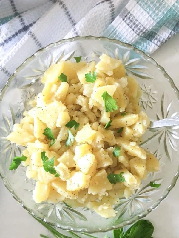 Love potato salads but hate the creamy type? Be sure to try this simple homestyle potato salad recipe.