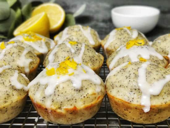 Easy vegan lemon poppy seed muffin recipe perfect for vegans on a budget!