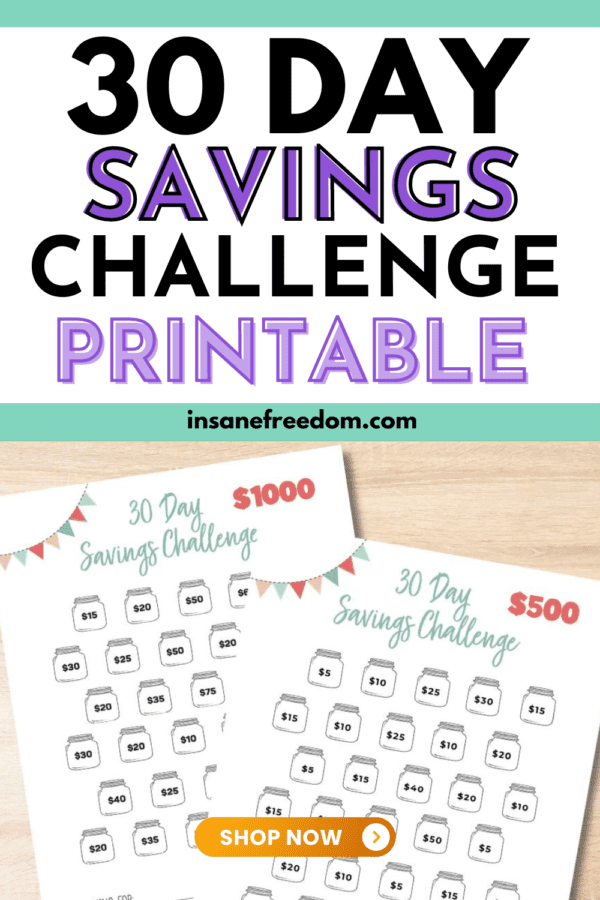 Shop the 30 Day Savings Challenge now to save more money towards your future.