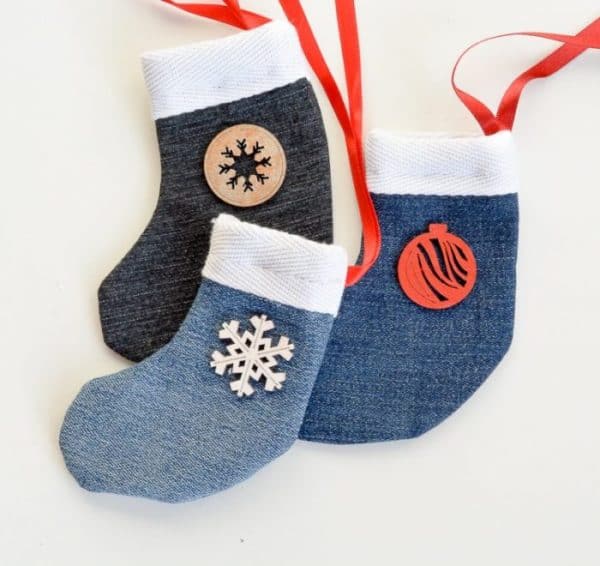 Cute DIY Denim Stockings Advent Calendar