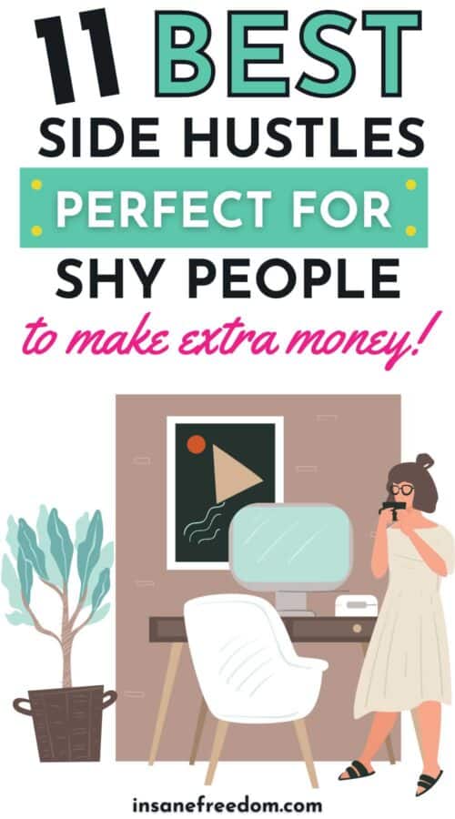 Best side hustles for introverts and shy people to make money remotely, work from home or make money online