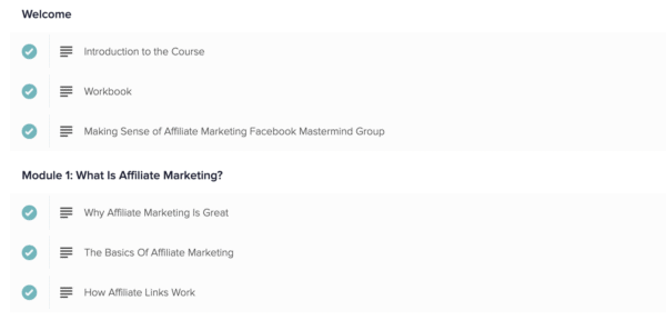Making Sense Of Affiliate Marketing Course Content Modules 1 and 2